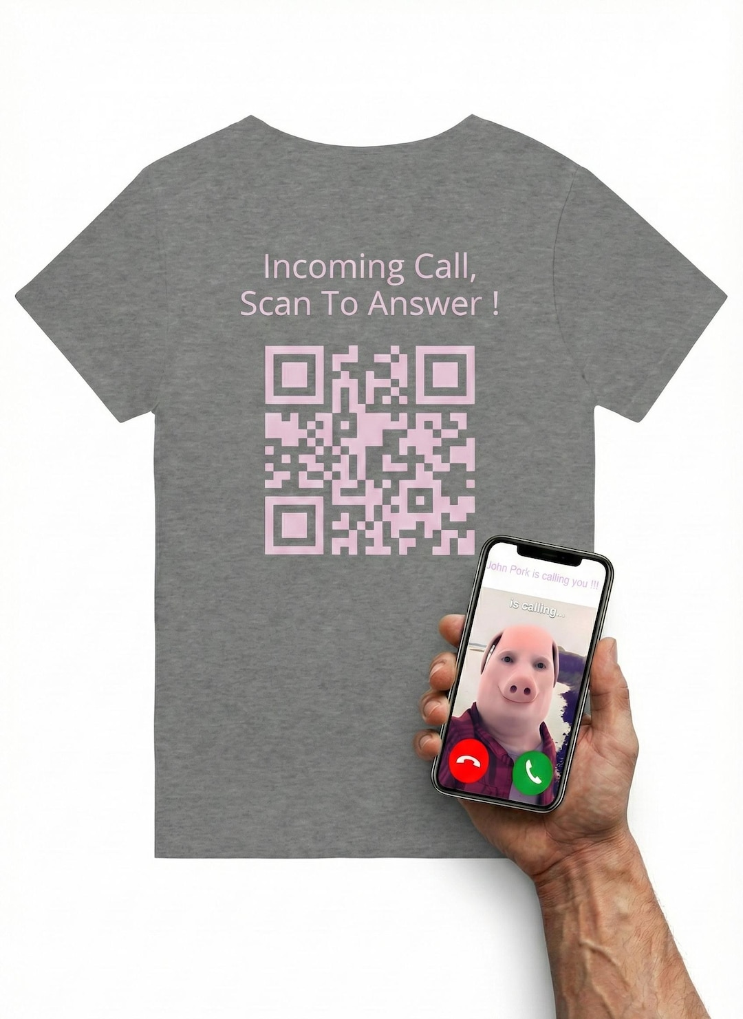Meme John Pork QR Code - T-shirt - Etsy