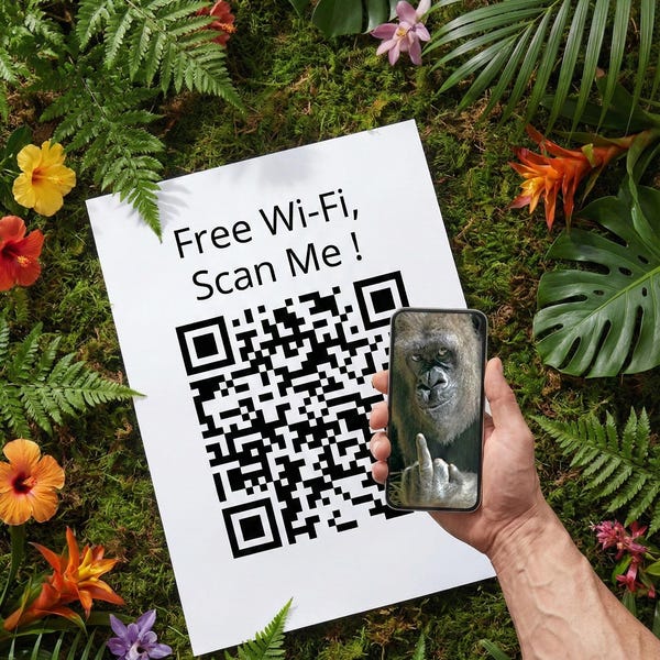 Middle finger gorilla qr code - Etsy.de