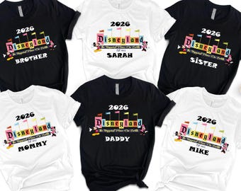 Personalized Disneyland 2026 Family Trip Matching T-Shirts
