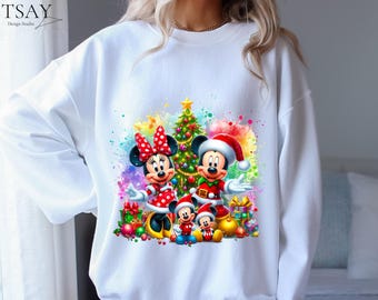 Mickey and Minnie Christmas Sweatshirt