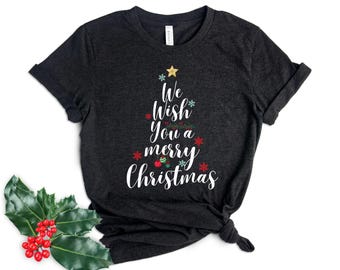 Christmas Family Shirts: We Wish You A Merry Christmas Tree