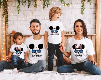 Custom Disney Family T-shirt, Mickey Family Matching T-shirts,