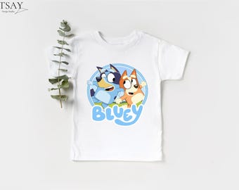 Bluey Family Shirt, Blue Dog Shirt, Blue and Friends Sweatshirt, Gift for Friend, Gift for Birthday, Bluey T-Shirt, Bluey Gift