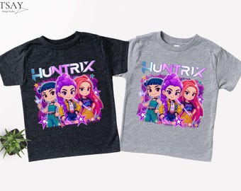 K-Pop Demon Hunters Huntrix Anime Girls Tee, long sleeves, Kids, Adults, Infant shirt