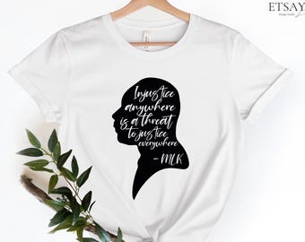 Camiseta con cita de MLK, camiseta con silueta de Martin Luther King,