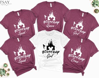 Birthday Matching Shirts, Disney Castle Birthday T-Shirts