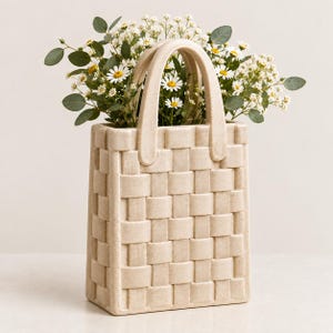 Pottery Template Slab Building Ceramic Bag Vase Pattern | Basketweave Clay Stencil PDF Handbuilding Guide A4 US Letter Digital Download