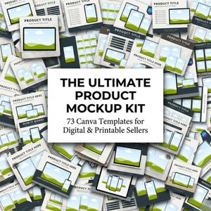 Digital Product Mockup Kit | Etsy Listing Templates | Canva Drag and Drop Device Frames | Social Media Promo Kit | Seller Presentation Tools