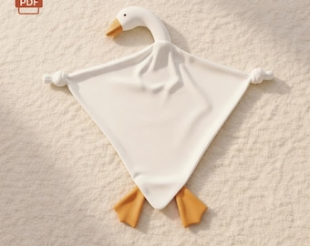 DIY Gans Lovey Nähen PDF | Neugeborenen Baby Schmusedecke Muster | Ente Lovey Sofort Download