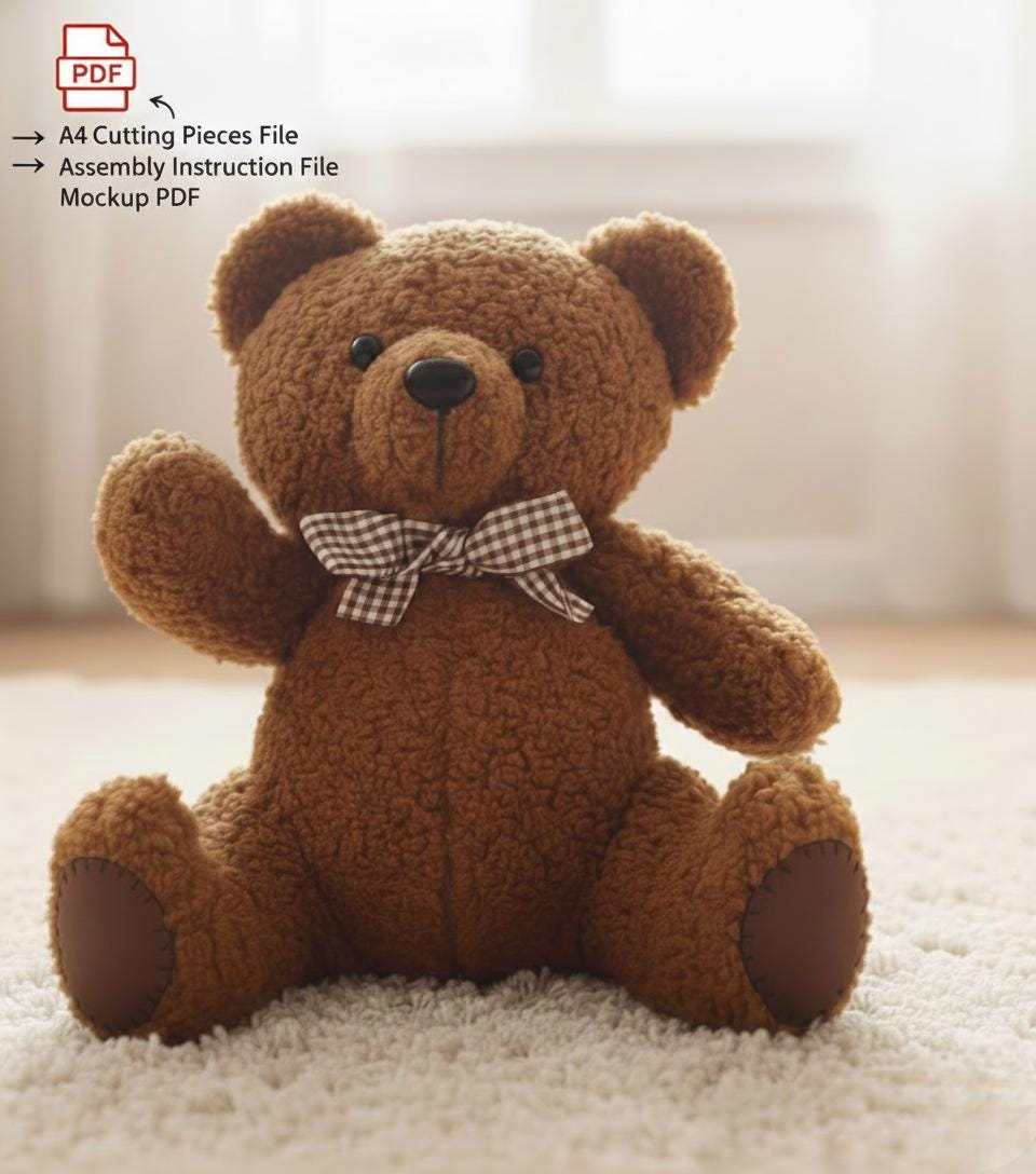 DIY Memory Teddy Bear Sewing Pattern, Digital Handmade Toy PDF - Etsy