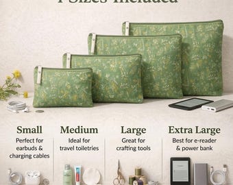 Gesteppte Make-up-Tasche Schnittmuster, abgerundete Reißverschluss-Beutel-Muster, DIY Handgemachtes Kosmetik PDF