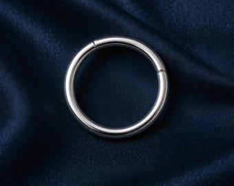 Eclipse - Anello a cerchio con segmento incernierato classico in argento sterling 925
