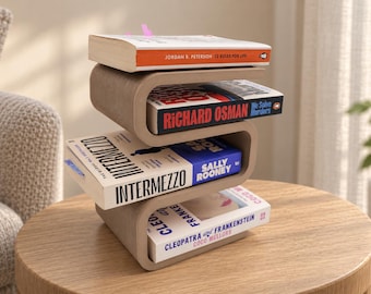 Wave Book Holder for Your Current Reads, Ribbed PLA, 9.84 in