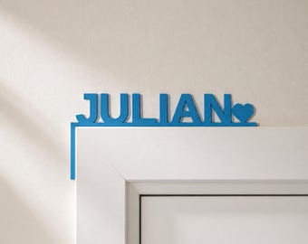 Letrero personalizado para puerta infantil / Decoración de esquina para marco de puerta impresa en 3D
