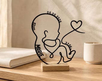 Present till nyblivna föräldrar | Personligt minnesmärke med detaljer om bebisens födelse