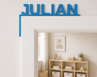 Letrero moderno para puerta / Decoración minimalista personalizada en 3D para la esquina del marco de la puerta