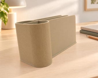 Desk Organizer for Notebooks and Pens with Open Compartments