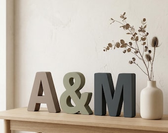 Modern 3D Letters: Freestanding Home Decor & Housewarming Gift