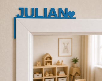 Letrero personalizado para puerta infantil / Decoración de esquina para marco de puerta impresa en 3D