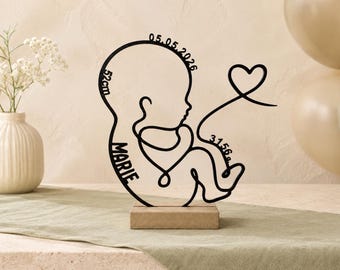 Personlig babyshowerpresent | Minnesgåva med födelsedetaljer för nyfödd bebis