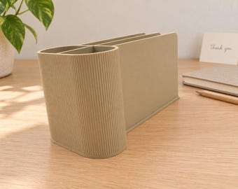 Notebook Desk Organizer with Pen Holder in Your Choice of Colour