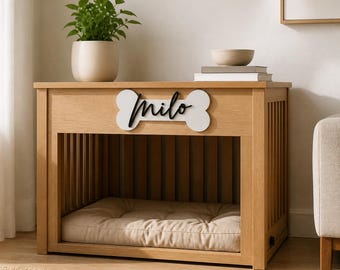 Letrero para caseta de perro / Placa personalizada para mascota / Decoración personalizada para caseta de perro de interior