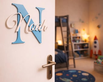 Türschild Kinderzimmer personalisiert | Namensschild Kinderzimmer | Türschild mit Name | Personalisierte Wanddeko | Geschenk Taufe
