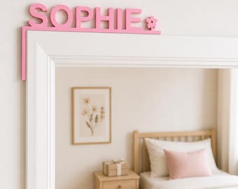 Placa con nombre para dormitorio / Letrero personalizado 3D para marco de puerta infantil