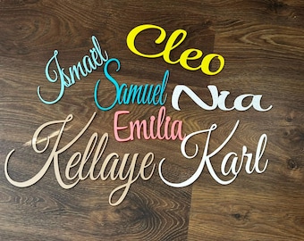 Custom Wall Name Sign | Personalized 3D Name for Door, Bedroom or Playroom | Lightweight Attachable Word Decor