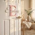 Baby Name Plaque with Initial | Custom Nursery Name Sign | Kids Room Door Sign | Newborn or Baby Shower Gift product logo