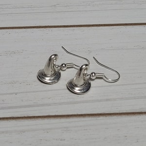 Tiny Witch Hat Earrings, Witch Earrings, Halloween Earrings, Witches Hat Earrings, Witch Hat Charm Earrings, Halloween Witch Earrings