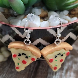 Large Pizza Earrings, Pizza Earrings, Pizza Charm Earrings