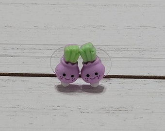 Tiny Onion Stud Earrings, Onion Post Earrings, Onion Earrings, Cute Onion Earrings, Small Onion Stud Earrings