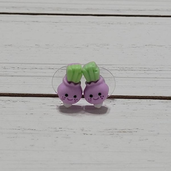 Tiny Onion Stud Earrings, Onion Post Earrings, Onion Earrings, Cute Onion Earrings, Small Onion Stud Earrings