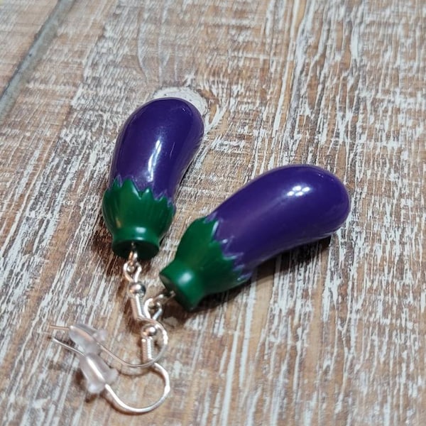 Eggplant Earrings Etsy
