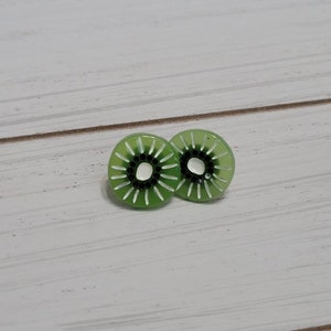 Kiwi Stud Earrings, Kiwi Post Earrings, Kiwi Earrings, Fruit Stud Earrings, Kiwi Studs, 12mm Studs, Kiwi Kawaii Earrings