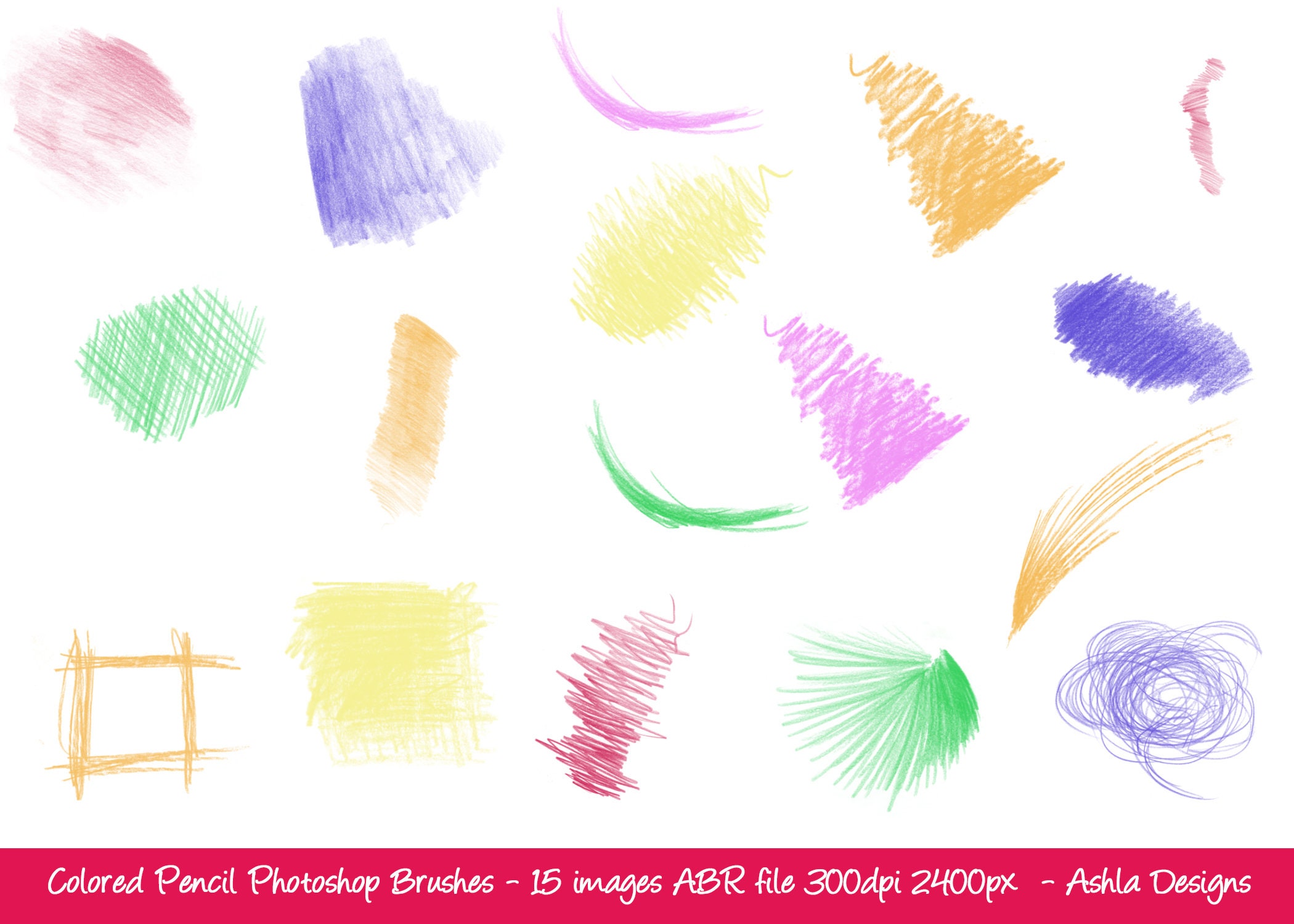 Colored Pencil Brushes Digital Download Personal Etsy
