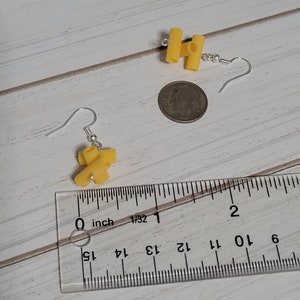 Tiny Macaroni Earrings, Noodle Earrings, Spaghetti Earrings, Fake Food Earrings, Fake Noodle Earrings image 7