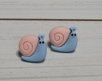 Large Snail Earrings, Snail Post Earrings, Snail Stud Earrings, Snail Studs, Snail Earrings for Kids