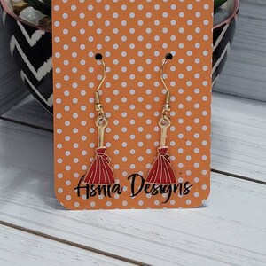 Witch Broom Earrings, Witch Earrings, Halloween Earrings, Witch Broom Dangle Earrings, Witch Broom Drop Earrings