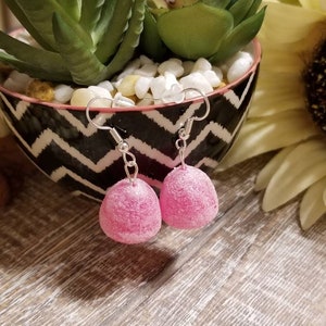 Pink Gumdrop Christmas Candy Earrings