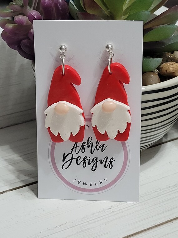 Gnome on sale christmas earrings
