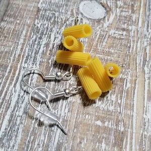 Tiny Macaroni Earrings, Noodle Earrings, Spaghetti Earrings, Fake Food Earrings, Fake Noodle Earrings image 3