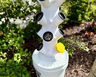 Hydroponic Tower Starter Kit, 12 Plant Cups, Compact Garden Kit for Home Growers