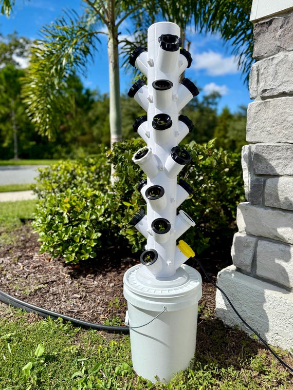 Hydroponic Tower Bundle, 24 Plant Cups, Garden Kit for Home Growers - Etsy  Israel