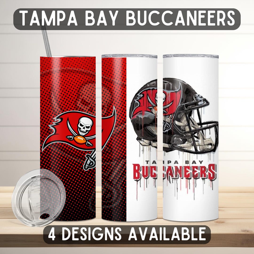 Tampa Bay Skinny Tumbler 20oz – Red & Black Sublimation Cup – Gift for ...
