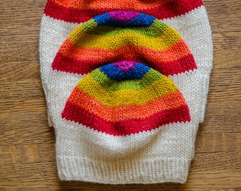 KNITTING PATTERN- Rainbow Paint Dip Hat *PDF Instant Download*