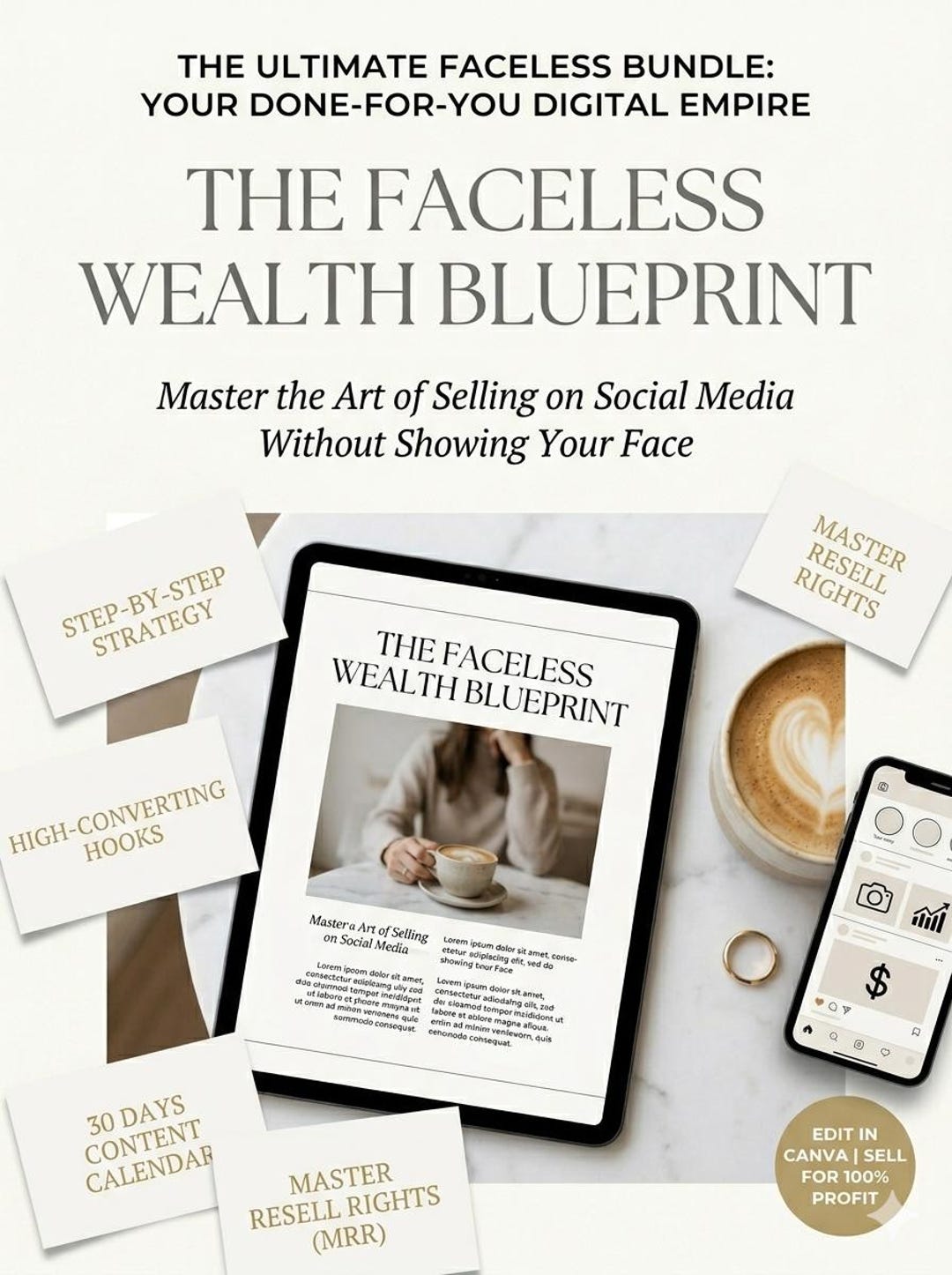 Faceless Digital Marketing Guide With Master Resell Rights MRR PLR ...