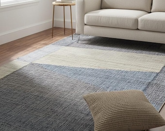 Tappeto in juta intrecciato a mano - Stile rustico boho naturale