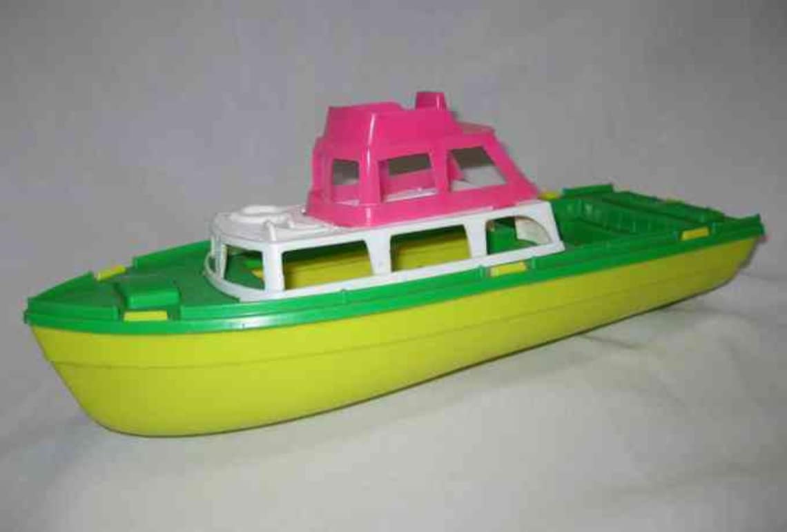 NEAT Vintage 12.5 Plastic Toy Boat | Etsy